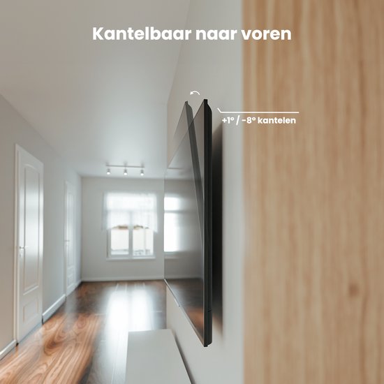 Auronic TV Bracket - Support mural pour TV - Inclinable - 37 à 82 pouces - Jusqu'à 60 kg - Noir