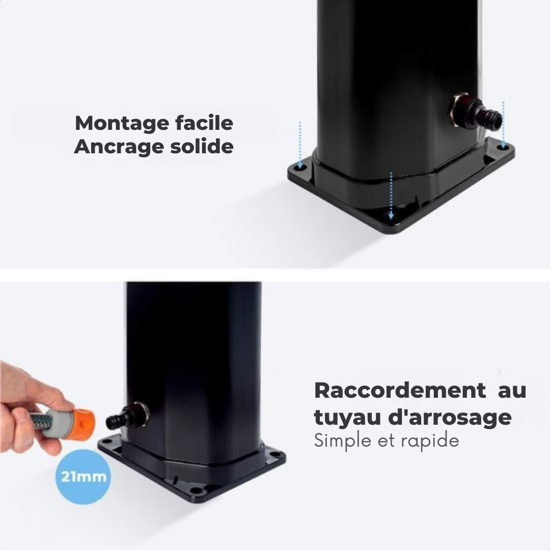 LifeGoods Douche extérieure - solaire - 35L - noir