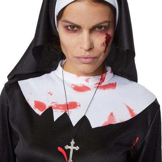 Dressforfun Creepy nun - XXL - Costume carnaval - Halloween - Dress up - Party wear - Party wear - Party wear