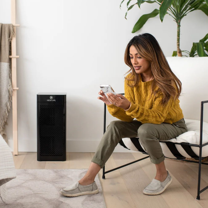 Medify MA-40 Purificateur d'air avec filtre H13 True HEPA Noir
