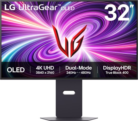 LG UltraGear OLED 32GS95UV-B - Écran de jeu 4K - 240 Hz UHD - 480 Hz FHD - 0,03 ms - 32 pouces