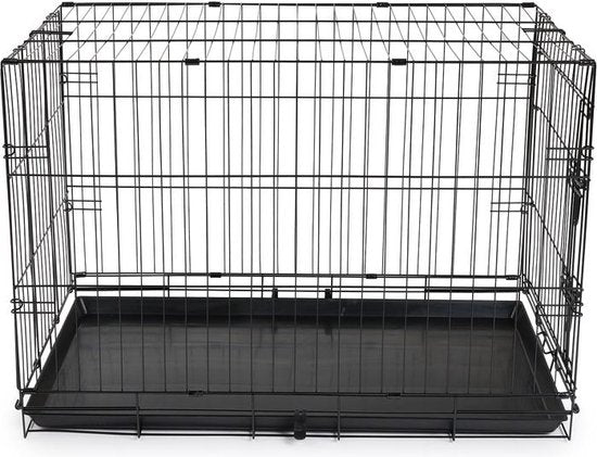 Cage pour chien - XL - 91 x 56 x 63 cm - Pliable - Métal, plastique - Noir - VI Online Products