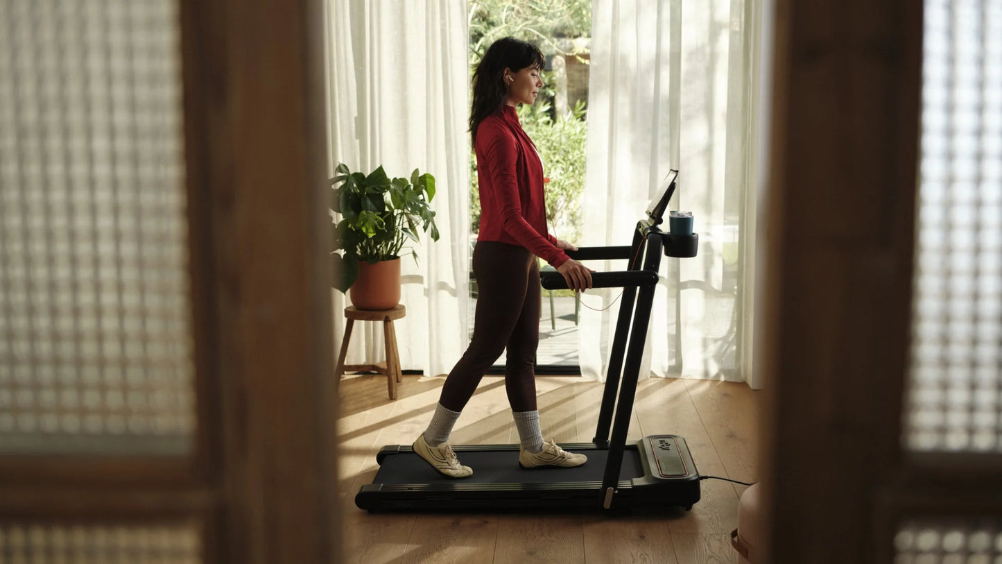 Moov Walk - Tapis de course compact pour la maison avec Bluetooth et 12 programmes d'entraînement