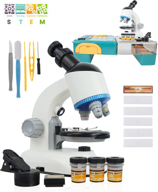 Microscope - ODESSEY - avec boîte à outils - Grossissement 1200X - Modèle Julius