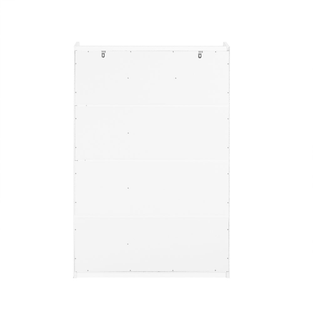 SoBuy STR11-WN bibliothèque blanche compacte avec tiroir et rangement, 72 x 30 x 110 cm