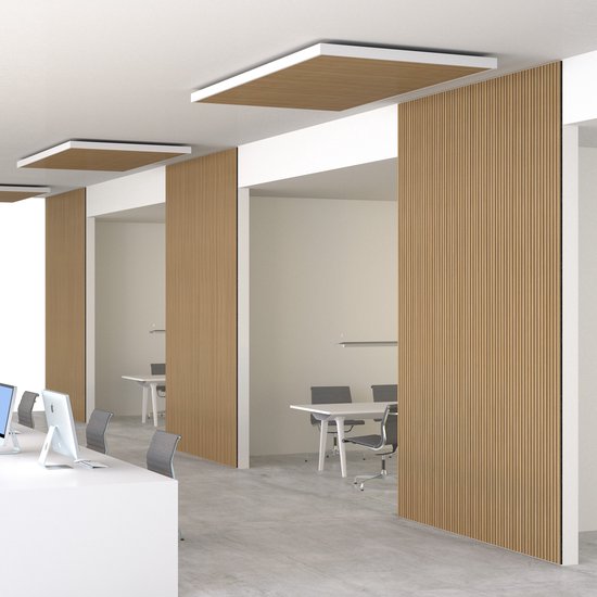 tectake® - Lot de 2 panneaux acoustiques Sonic Wall - chêne clair - Panneau absorbant le son - Isolation acoustique - couleurs variées - dim. par panneau (LxLxH) : env. 120x60x2,1cm