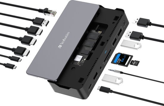 Verbatim CDS-15SSD USB 3.2 Gen 1 (3.1 Gen 1) Type-C filaire Noir, Gris