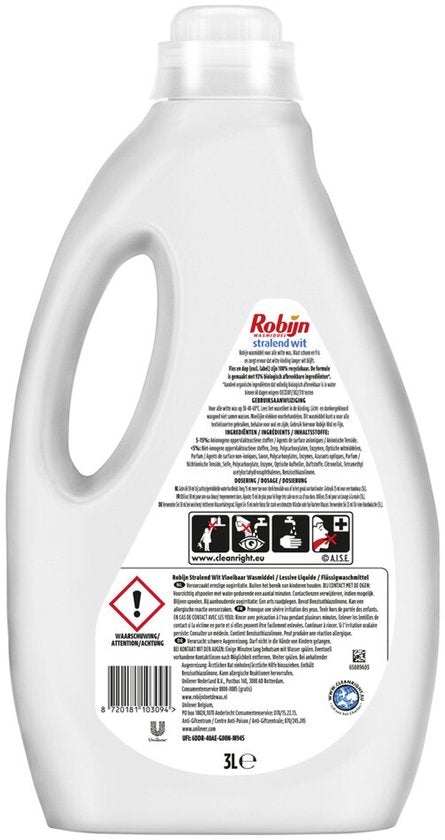 Robijn - Lessive liquide - Blanc éclatant - 60 lavages