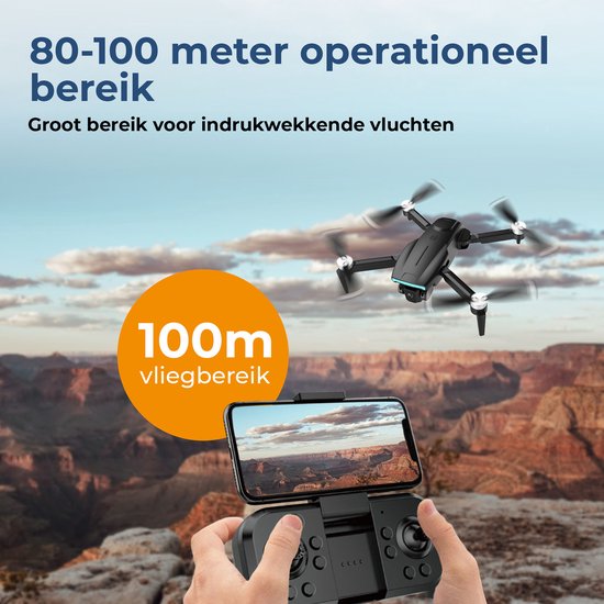 Drone Denver avec double caméra - Contrôle via une application (WiFi) - Vue en direct - pour l'extérieur - Adultes et enfants - DCW3520
