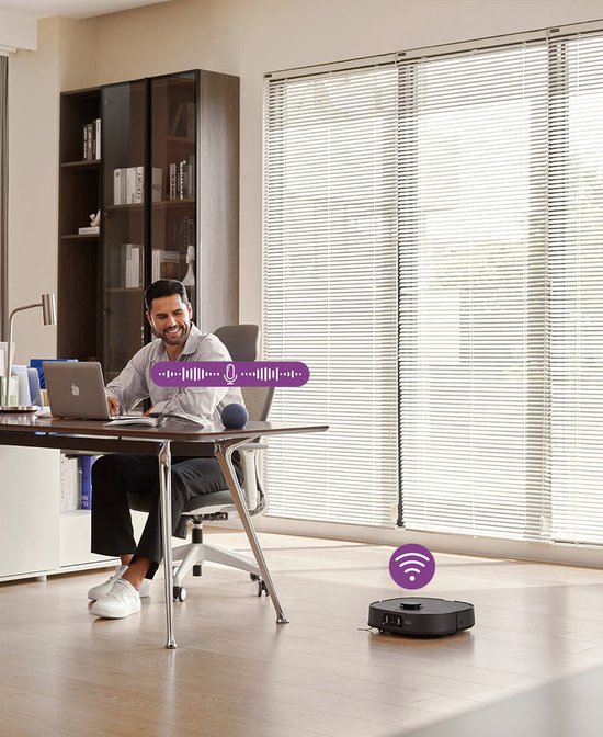 Eureka J15 Pro Ultra Black - Robot aspirateur avec fonction de lavage - autonettoyant - navigation intelligente
