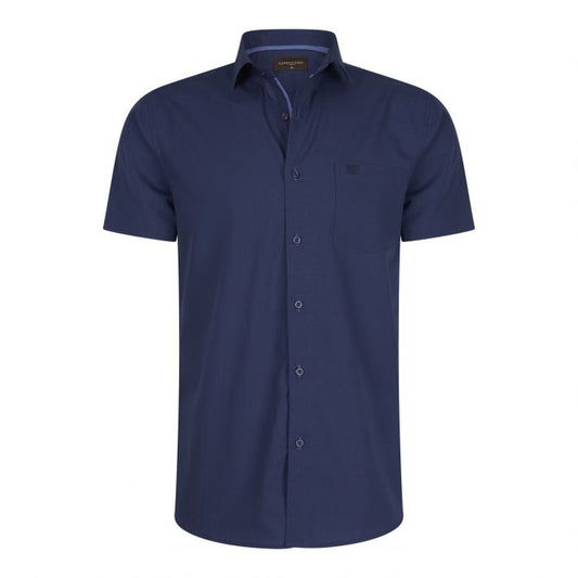Cap Navy Chemise Palermo à manches courtes - Couleur bleu marine - Taille XXL