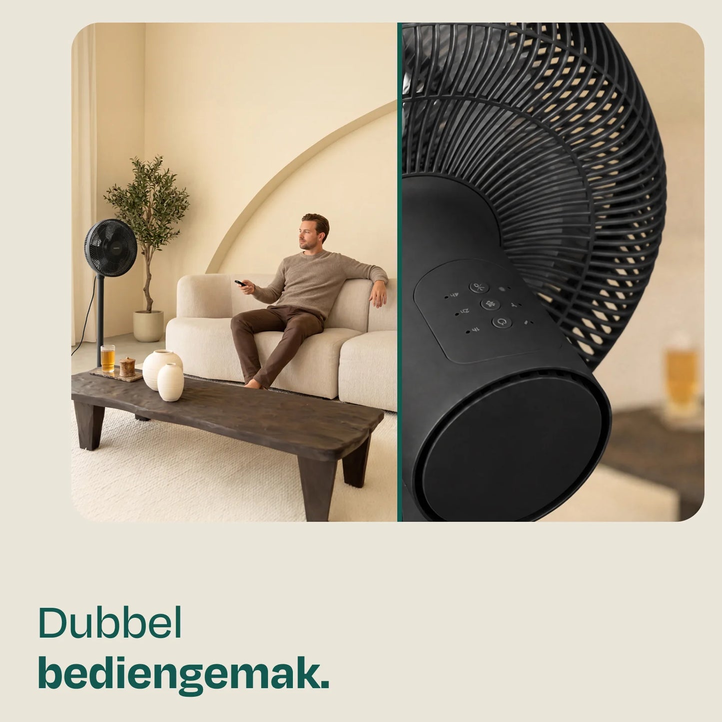 Ventilateur de sol VONROC avec télécommande – Réglable sur 3 hauteurs, avec 7 pales et minuterie – Pour chambre et salon – Plastique noir – 110 cm