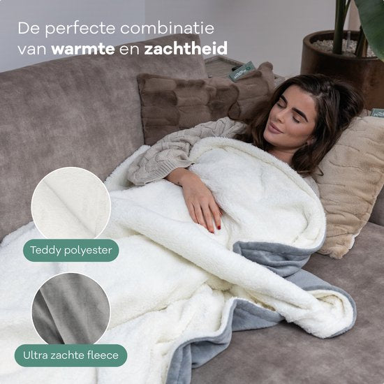 Couverture électrique Zenwave 180x130cm - Résistance à la machine à laver Couverture grise - Couverture chauffante à 10 réglages - Plaid chauffant en polaire ultra doux - Couverture électrique - Camping et plein air - 1 personne