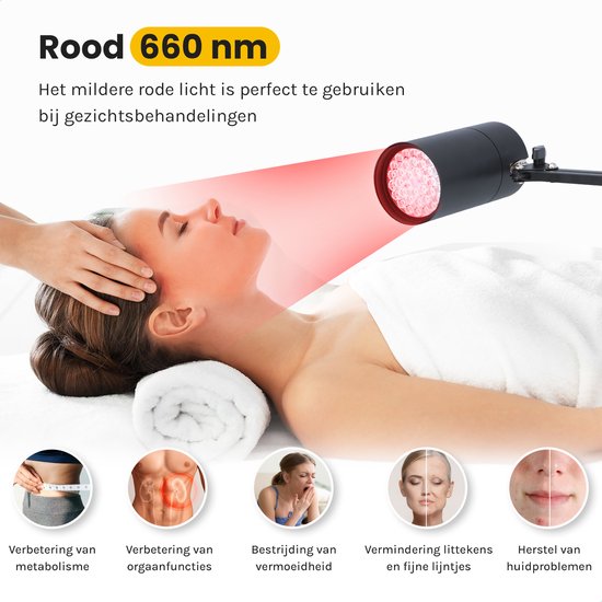 Bolusso Lampe infrarouge industrielle pour les douleurs musculaires et articulaires - Lampe de thérapie par la chaleur et la lumière - Thérapie infrarouge 36W