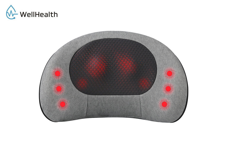 Appareil de massage Wellhealth pour le bas du dos - 2 types de fonctions - 30W - Gris
