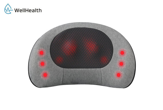 Appareil de massage Wellhealth pour le bas du dos - 2 types de fonctions - 30W - Gris