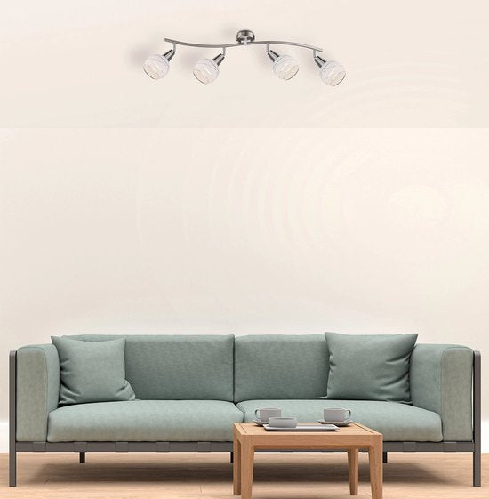 Série de spots Globo Elliot XL - Nickel mat - 4 lumières