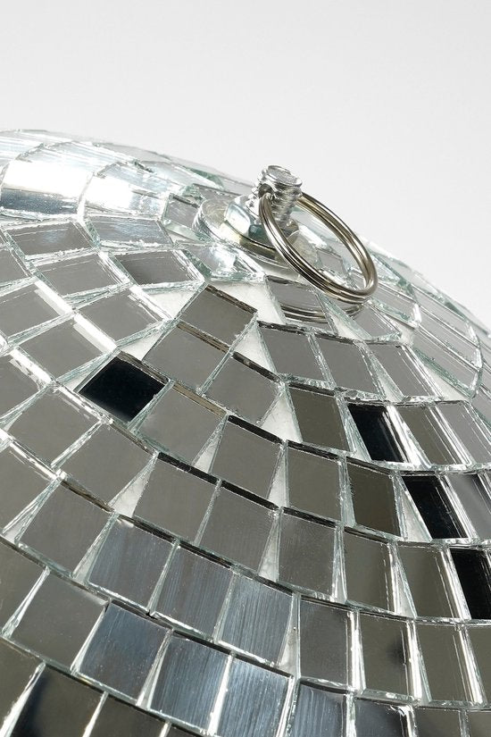 Décoration de Noël Mica Decorations Discobal - Boules de Noël pour une décoration de Noël chaleureuse à la maison - Décoration de sapin de Noël à effet miroir - Ø 50 cm - Argent - Pré-montée