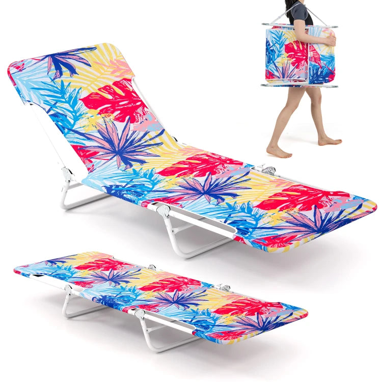 Chaises longues Coast - Lot de 2 - 5 positions - Oxford - 150 kg