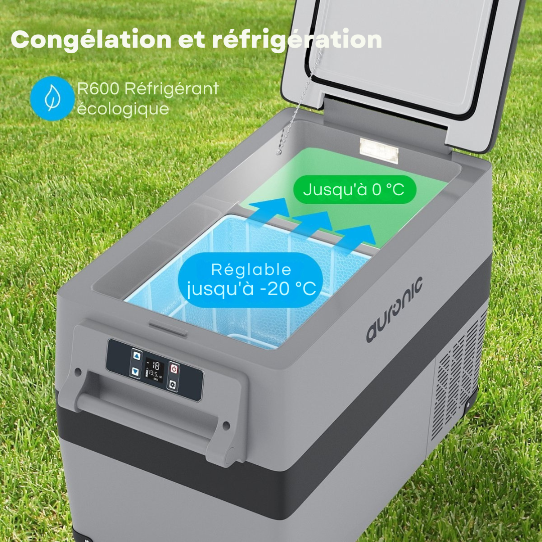 Auronic Electric Compressor Coolbox - Coolbox - 40.5L - 12V et 240V - Gris