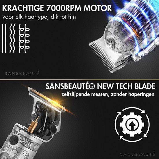 Tondeuse à cheveux professionnelle sans fil 4 en 1 - Tondeuse à cheveux pour hommes - Cheveux - Tondeuse à cheveux - Machine à cheveux pour coiffeurs - Tondeuse à cheveux - Tondeuse à barbe - Barber Hair Clipper - Hairdresser Buddha Trimmer - Barber Set
