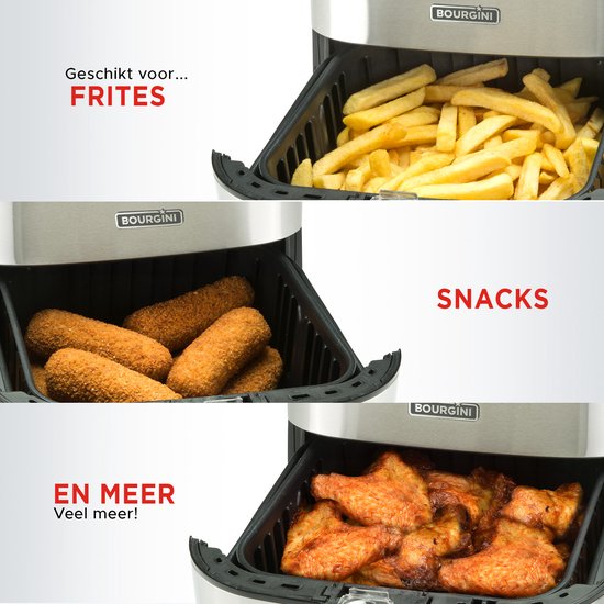 Airfryer xl - Friteuse à air chaud - Capacité de 4 litres pour 1 kg de frites - Friteuse à air avec boutons rotatifs