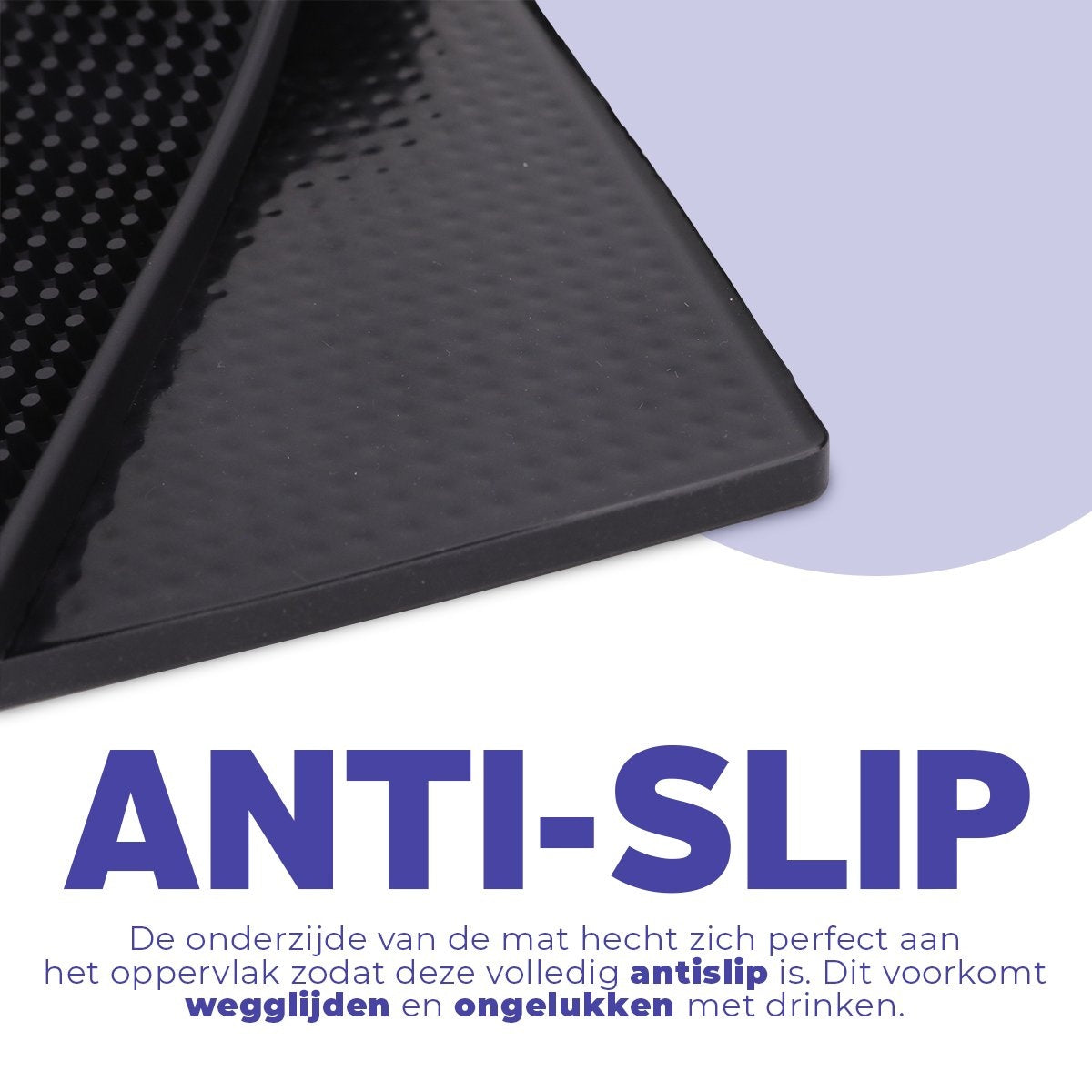 Aerend® Tapis anti-gouttes multifonctions - Tapis de bar - Tapis de vaisselle et de comptoir pour camping-car - Caoutchouc noir antidérapant - 30x45 CM