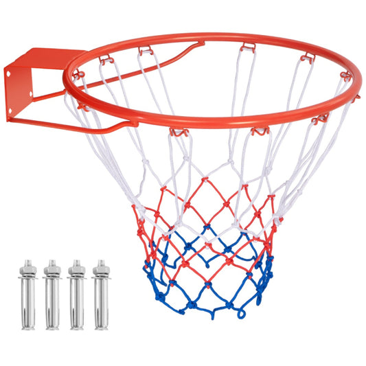 Coast Basketball Ring SP37875OR - Mini anneau de basket d'intérieur avec filet - Pour porte et fixation murale - Ø45 cm - Orange