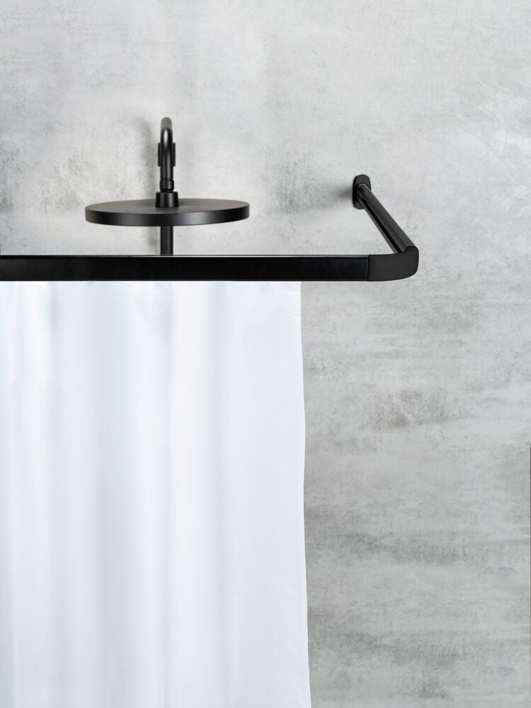 Schöner Wohnen Rail d'angle Jete - Noir - En L ou en U