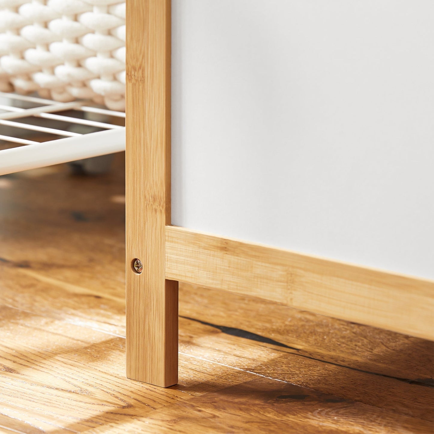 SoBuy FSS66-WN Panier à linge avec couvercle - 69 x 13 x 54 cm - Blanc