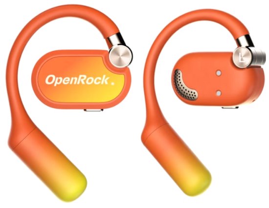 OpenRock - X Orange - Casque sans fil à oreilles ouvertes - Bluetooth - Grande autonomie - Réduction du bruit - sans fil - Technologie TubeBass™