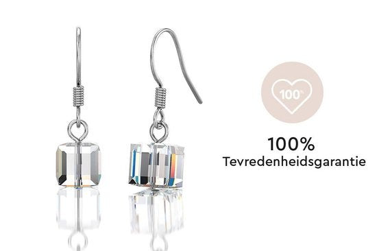 Yolora Boucles d'oreilles femme avec cristaux Kalpa Camaka - Argent - Plaqué or blanc 18K - Boucles d'oreilles femme argent - Bijoux - Coffret cadeau - Coffret cadeau de luxe - Coffret cadeau - Bel emballage cadeau - Emballage cadeau exclusif - Cadeau de