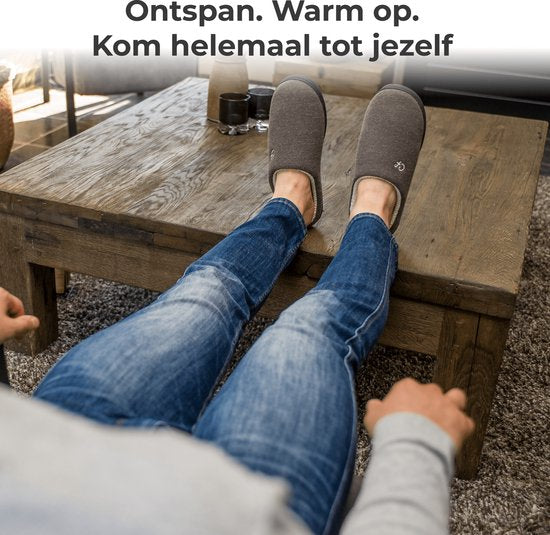 Chaussons Hommes - Chaussons - Taille 40/41 - Gris - Antidérapant - Comfeet