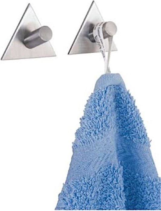 Crochets adhésifs triangulaires pour serviettes Wenko - lot de 2