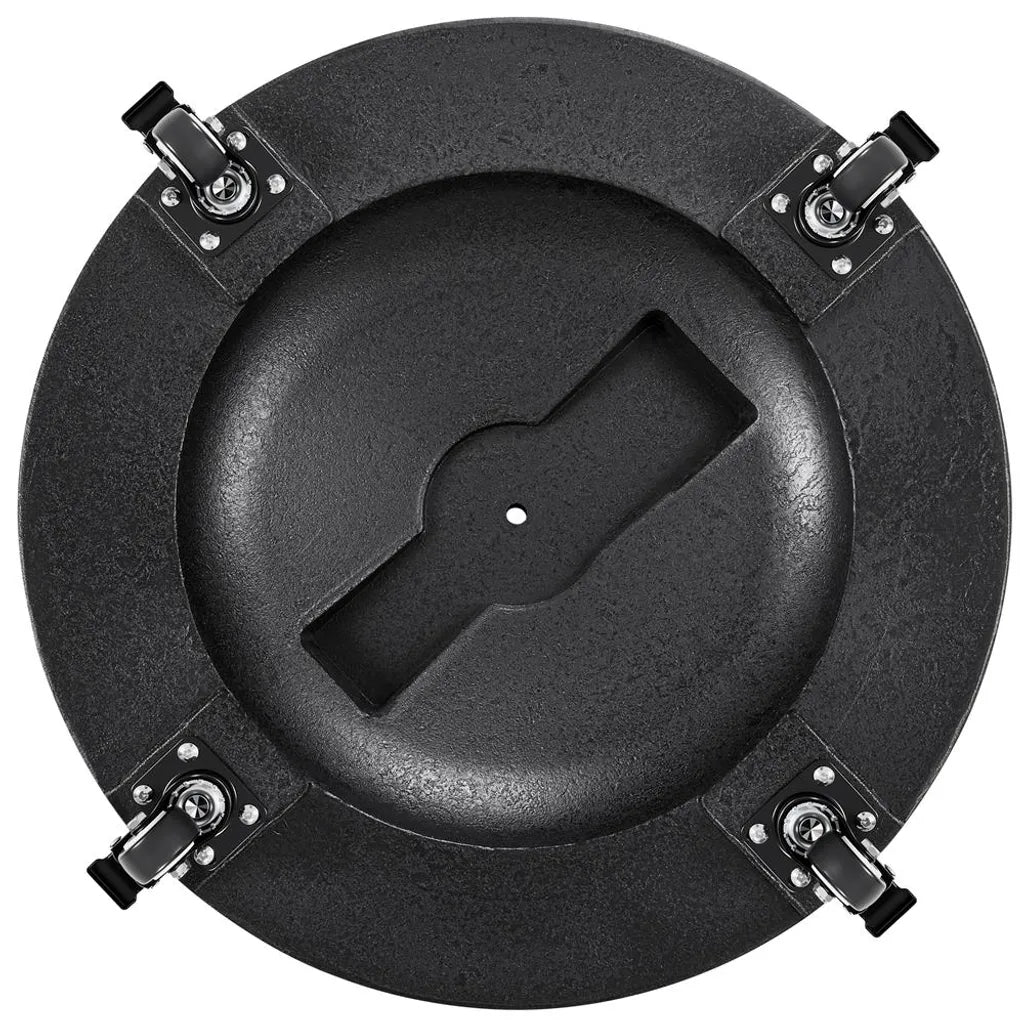 Pied de parasol Yaheetech 25 kg, Ø 50,5 cm - Noir - Pied de parasol mobile avec roulettes et design rétro