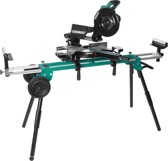 Chariot VONROC pour tronçonneuse - Chariot universel - Mobile - Réglable en hauteur et en largeur - Capacité de charge de 150 kg
