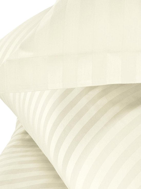 Housse de couette De Witte Lietaer en satin de coton Zygo - Lit jumeaux - 240 x 220 cm - Ivoire