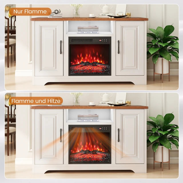 Cheminée électrique Coast - 18 pouces - Flamme - Chauffage - Minuterie - Télécommande - Noir