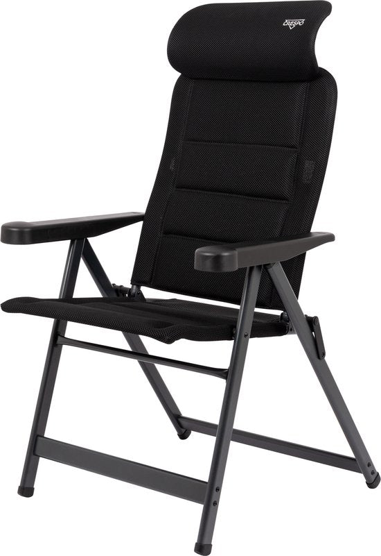 Crespo - Chaise de plage - M - AP/237 - Air-Deluxe - Compact - Noir - Modèle 2025
