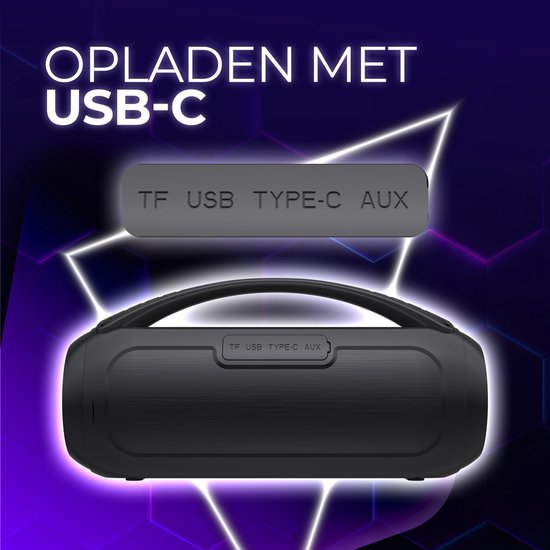 Denver Enceinte Bluetooth sans fil - Effets de lumière - Boîte à musique - AUX - TWS Pairing - BTG616