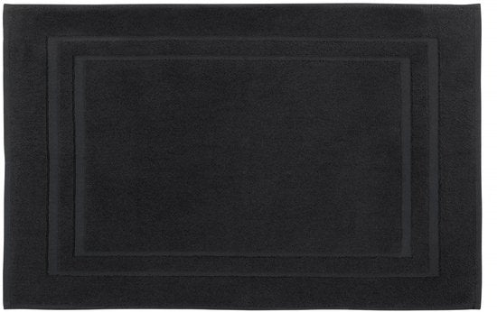 Tapis de bain DoubleDry Hotel 50 x 80 cm – 100 % coton – Doux et absorbant – Noir