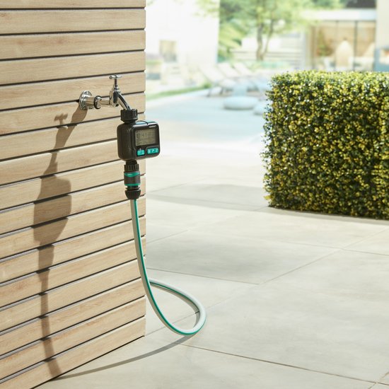 VONROC Water timer - Ordinateur d'arrosage - digital - système d'irrigation automatique - intervalle et durée largement réglables : 1h à 15 jours/ 1sec à 99min - résistant à l'eau IPX5