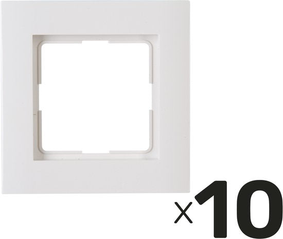 KOPP Cadre de finition Athenis, blanc brillant, simple, lot de 10 pièces