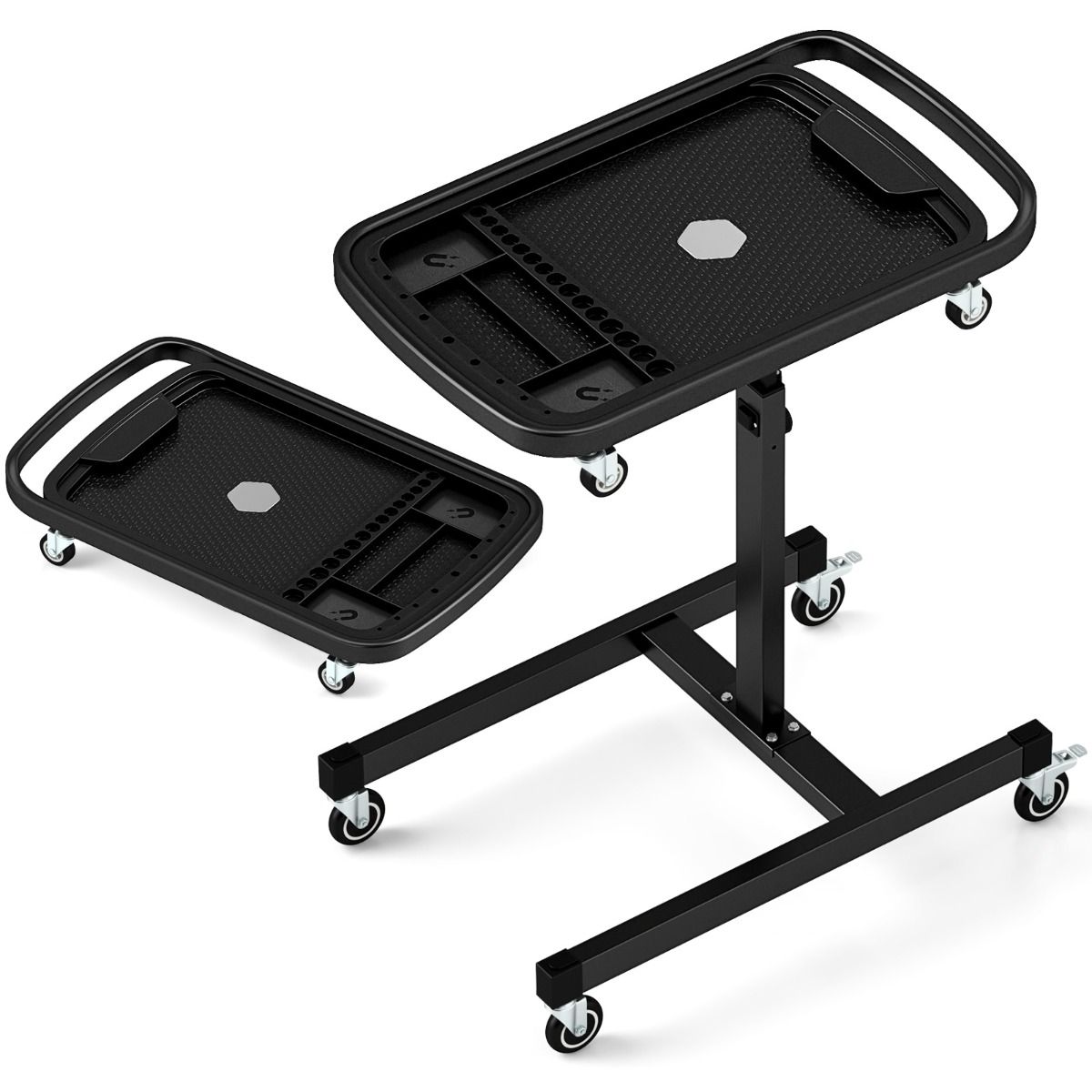Chariot à outils Coast avec plan de travail - réglable en hauteur - bac à outils amovible - noir