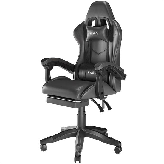 Avalo Gaming Chair - Chaise de jeu - Chaise de bureau ergonomique réglable - Chaise de jeu - Chaise de jeu - Noir