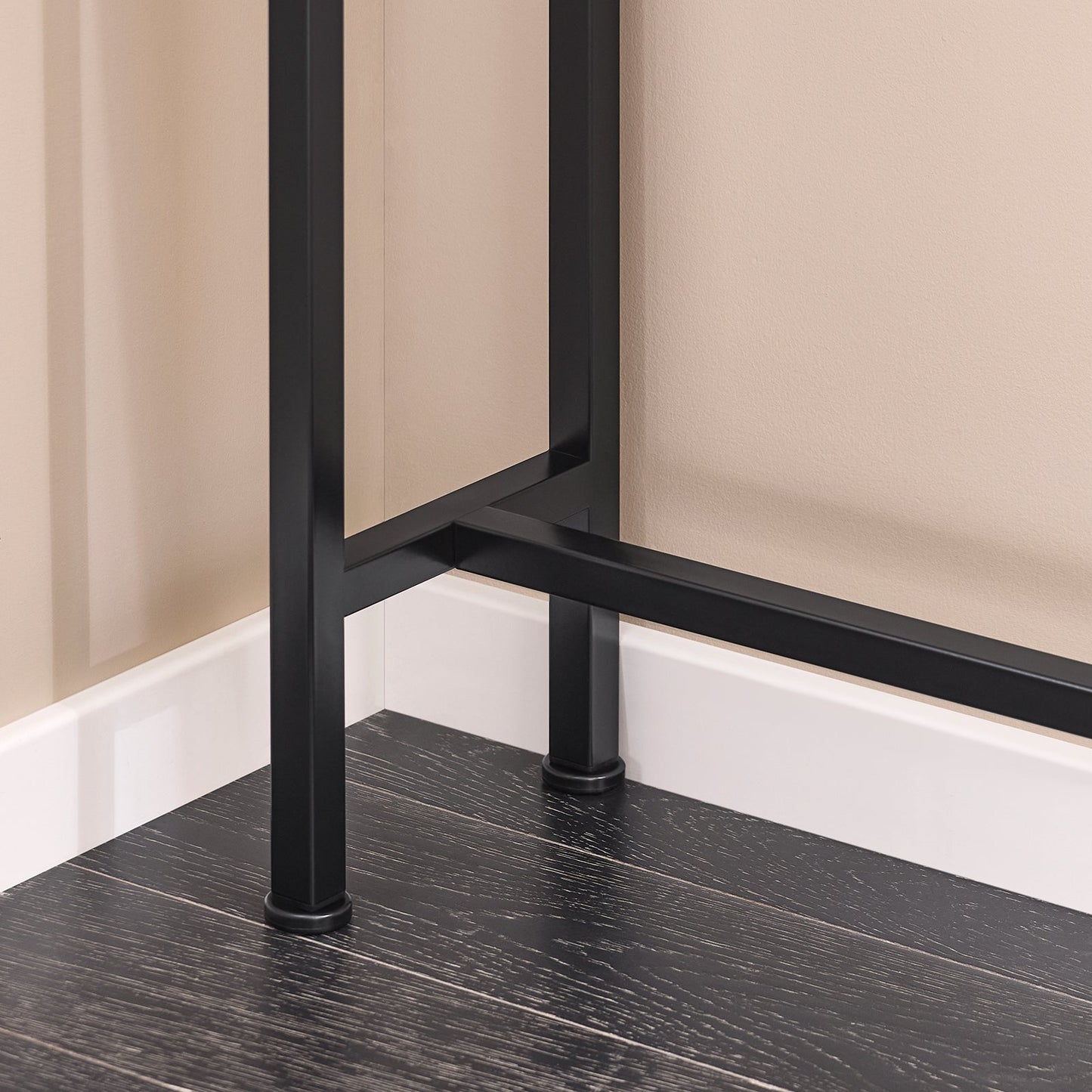 SoBuy FSB19-XL-SCH Table console noire avec plateau en MDF et structure en fer - 120 x 20 x 80 cm