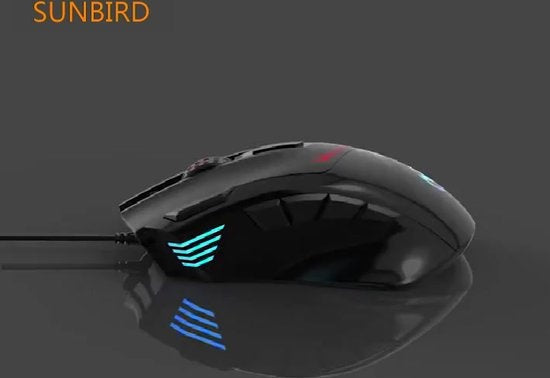 HXSJ S600 Pro Optical Gaming Mouse - Programmable - Lumière RGB - Ergonomique - 7200DPI - Noir