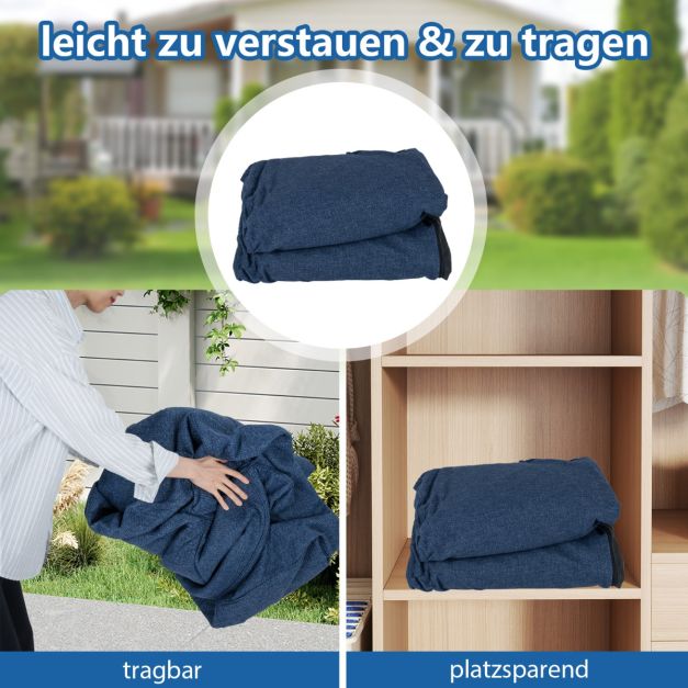 Coast Air Bench Blue - Banc gonflable pour 2 personnes avec housse amovible et accoudoirs larges - 184 x 79 x 67 cm