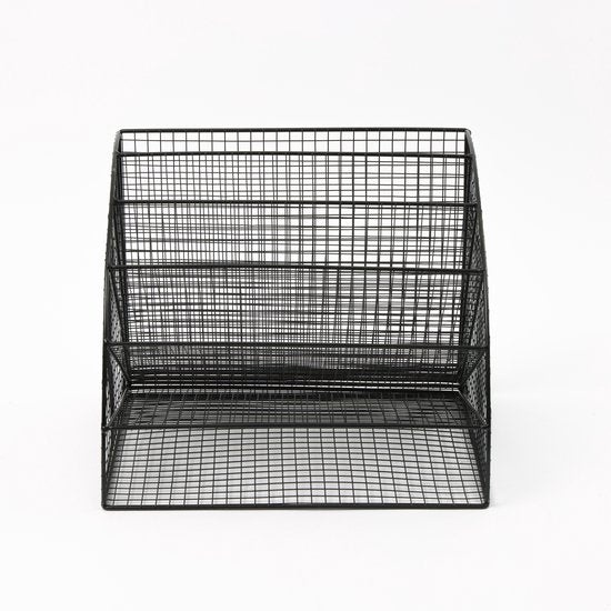 Ceruzo Letter Box - Organiseur de bureau 6 compartiments - Métal - Style industriel - 35x28x28 cm