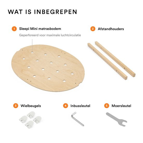 Kit de réduction de taille Stokke Sleepi V3, Natural - Transformez le lit Sleepi V3 en Sleepi Mini